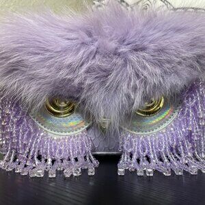 Unique, One-of-a-Kind Owl Purse - Leather/Fur/Beaded - NWOT